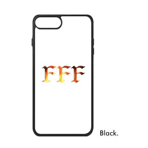适用于iPhone火焰图案FFF团标语Xr手机壳max保护套678plus硅胶11