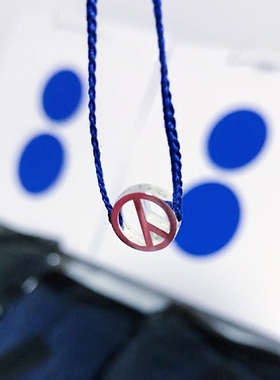 gd权志龙同款手链colette X peaceminusone联名款蓝色pmo反战手绳