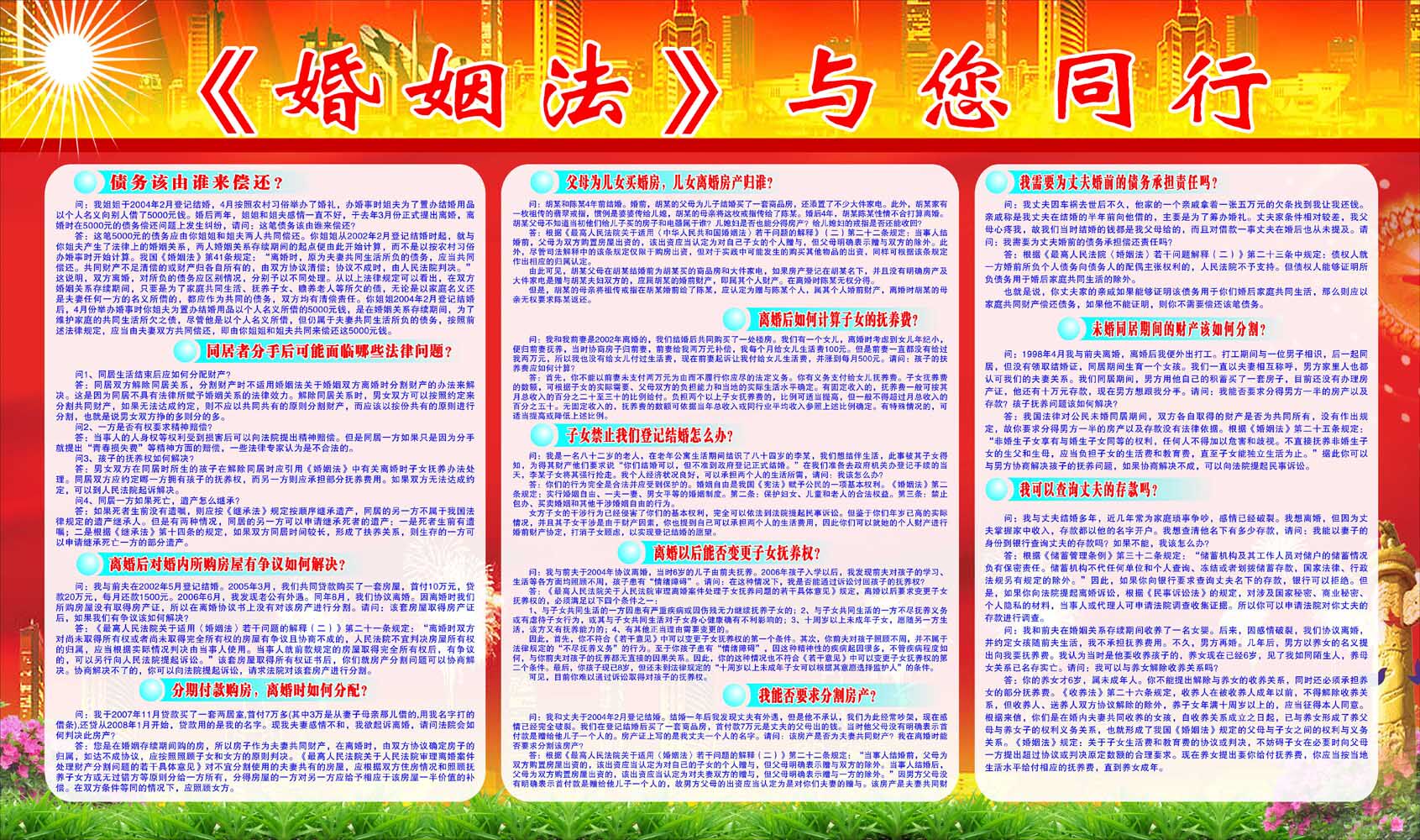 157素材法海报展板574婚姻法