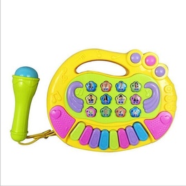 33657早教学习音乐琴带话筒电话爸爸妈妈音乐电子琴可携带钢琴