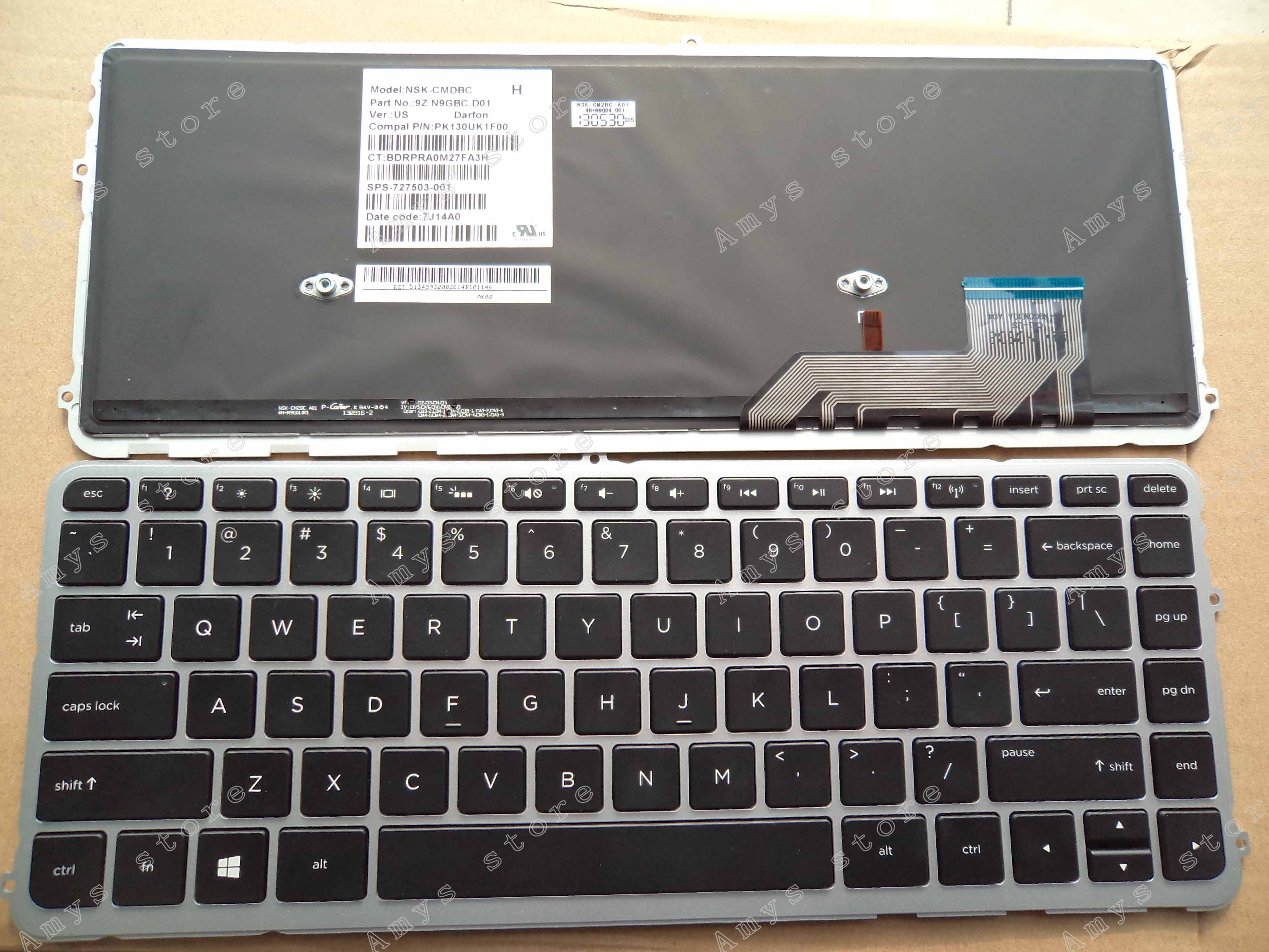 惠普HP ENVY 14K 14-k100 14-K112NR US键盘NSK-CMDBC 7J14A0背光