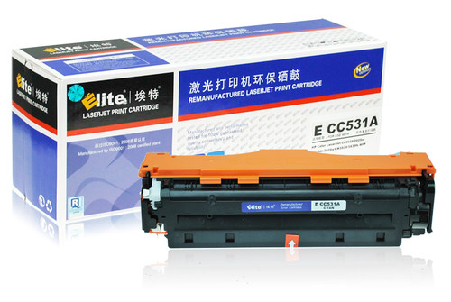 埃特（Elite） E CC531A 青色硒鼓 适用惠普CC531A 青色硒鼓