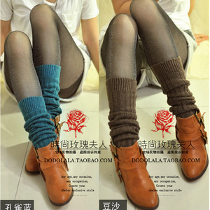 毛线袜套包邮羊毛腿套女靴套过膝袜套女保暖日韩系堆堆袜长筒靴袜