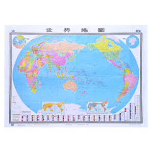 教学地图交通旅游 2023年新版 家用书房办公室地理学习 大尺寸行政区划 世界地图贴图1.5米x1.1高清墙贴墙挂拼接折叠便携版 路线超大