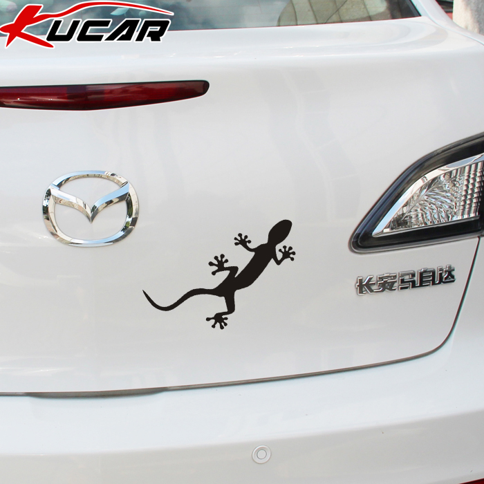 kucar汽车贴纸创意个性车身装饰壁虎黑色车尾划痕遮挡奥迪英朗-封面