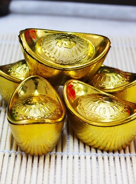 塑料宗教风招财摆件元宝