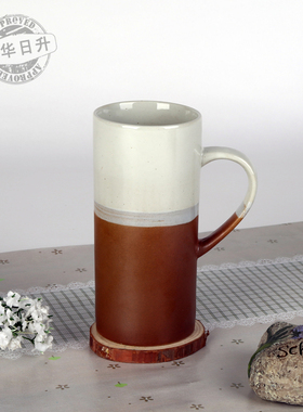 美国驯鹿Caribou名品马克杯子咖啡水杯 外贸陶瓷出口正品粗陶LOGO