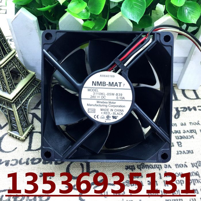 原装NMB 3110KL-05W-B39 8cm  24V 0.10A 停转告警变频器风扇