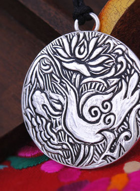 足银挂件项链配饰女士吊坠