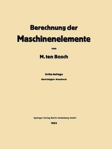 【预订】Berechnung Der Maschinenelemente