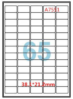 ANEOS A7651 美国安內斯A4-100张多用途打印标签纸  65格 圆角