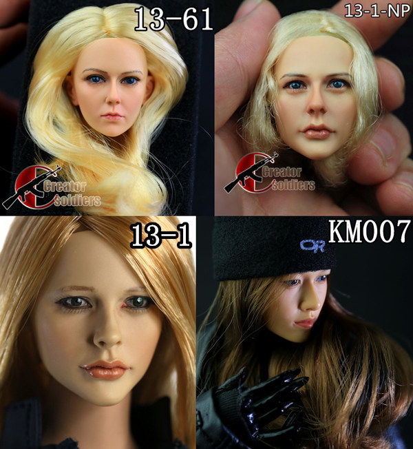 森哥1:6 兵人 kumik 韩国艾薇儿女头雕植发HT OB ZC适合包胶素体