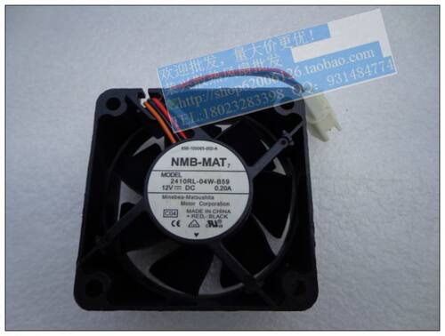 原装NMB 6cm 6025 12V 0.20A 三线双滚珠散热风扇 2410RL-04W-B59