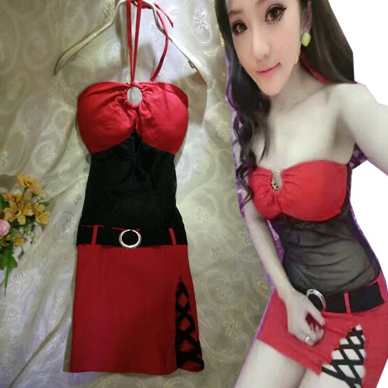 春夏新款夜店女装酒店KTV修身性感连衣裙夜场桑拿技师小姐工作服