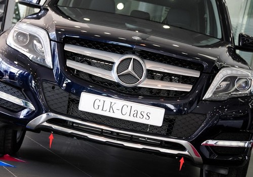 适用于13-15年奔驰GLK前杠亮框GLK200 260 300下中网电镀框 亮圈