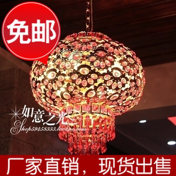 特价包邮旋转户外灯笼过道吊灯水晶阳台新年发光灯具中式