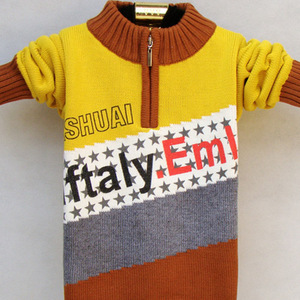 春秋冬新款童装男孩子圆领拉链毛衣中小童大童针织衫男童线衫特价