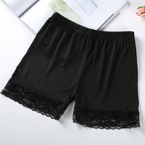 Real-time ice-silk traceless safety pants to prevent wear-out three-point pants lace underpants women