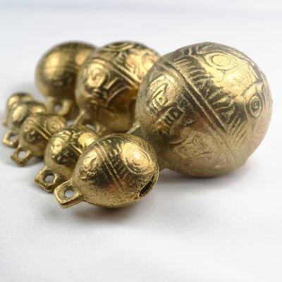 饰品配件diy纯铜虎头铃铛