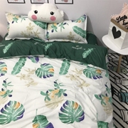 Bắc âu đơn giản bốn mảnh bộ đồ giường 1.8 2.0 m sọc quilt cover sheets sinh viên duy nhất ba mảnh