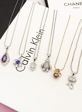 韩版微镶锆石短款义乌饰品锁骨链