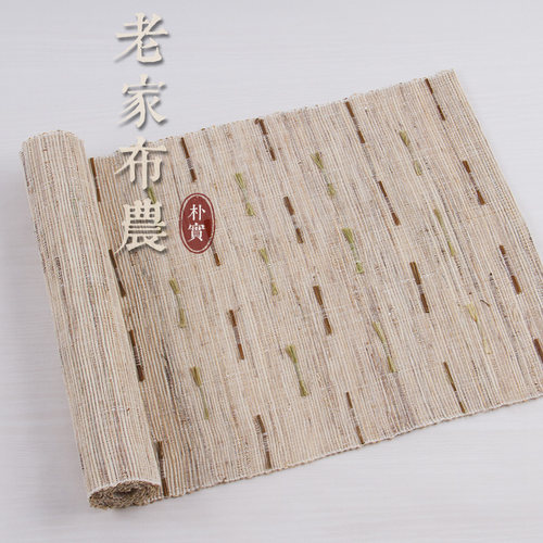 日式茶道隔热垫苎麻复古禅意桌旗