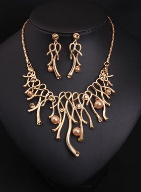 欧美夸张复古短款毛衣链时尚饰品