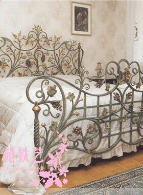 yD204欧式铁艺床 高档铁艺床 公主床1.5米 双人床1.8米 1.2米床架