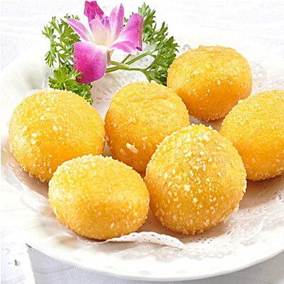 奶黄馅南瓜饼 油炸点心 甜点 传统糕点 酒店小吃 美食 速冻半成品