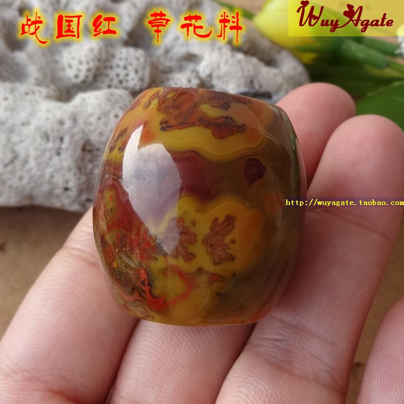 原矿纯天然原色无烧战国红玛瑙桶珠勒子草花料大桶珠精美多色彩