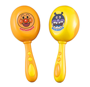 现货 日本原装面包超人 乐器系列 婴儿音乐 摇铃公仔沙锤 2只装