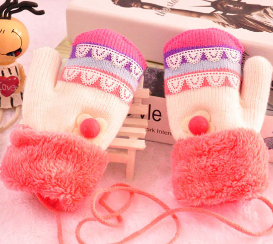 Gants pour fille en de laine - Ref 2150347 Image 1