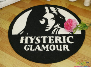 HYSTERIC GLAMOUR歇斯底里魅力地毯地垫坐垫防滑tufting植绒刺绣