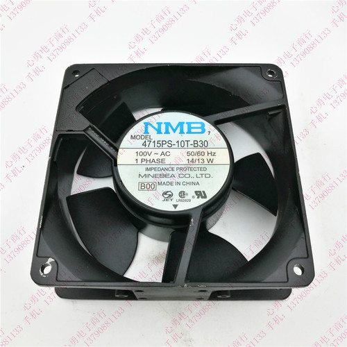 原装NMB 4715PS-10T-B30 AC100V 14/13W 50/60Hz 12038 铝框风扇