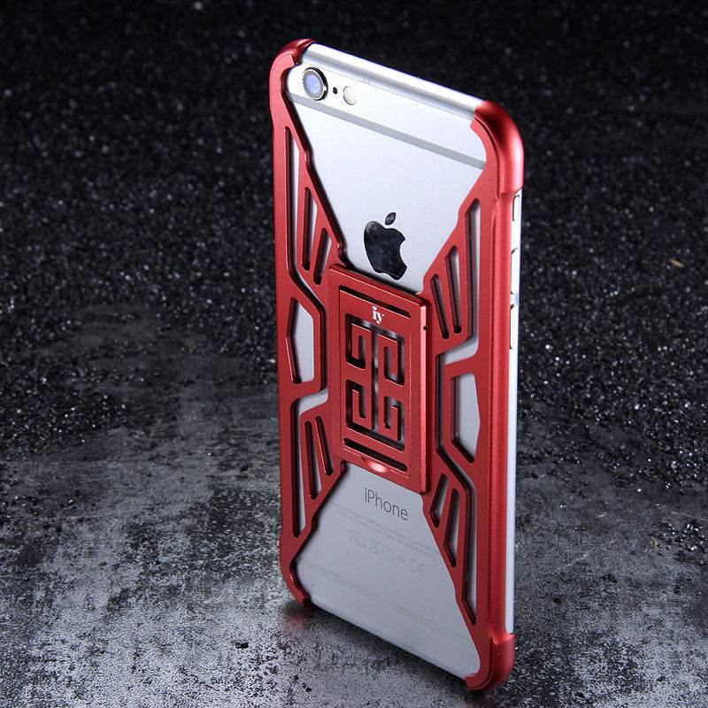 iy Metror Butterfly Aluminum Shell Shockproof Aerospace Metal Case Cover with Kickstand for iPhone 6S Plus & iPhone 6S