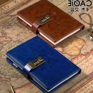 上锁的笔记本有锁的笔记本女生的日韩手帐创意手账本密码本子带锁