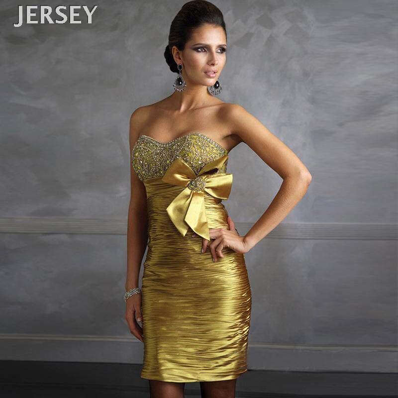 2019欧美金色宴会短款礼服修身公司年会抹胸晚装短裙酒会小礼服女|msdalam kategori Butik wanita / wanita, perkahwinan/Cheongsam/pakaian, pakaian/malam - dari Buy2taobao.com untuk memberikan perkhidmatan ejen Taobao profesional membeli