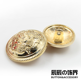 扣子钮扣 大衣外套衬衫 高档金色皇冠金属纽扣百搭 英伦风男女西装