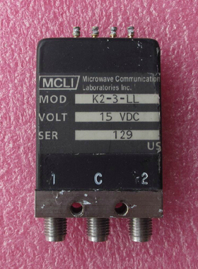 MCLI K2-3-LL 15V DC-3GHz SPDT SMA 单刀双掷 射频同轴开关