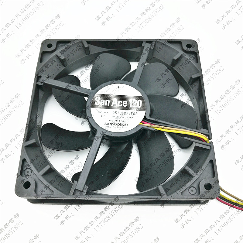 SANYO/三洋 9S1212P4F03 12V 0.19A 12025 4线PWM温控 静音风扇