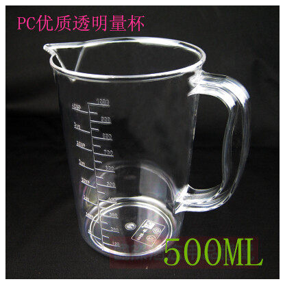 优质PC计量杯500/1000/2000/3000ml带刻度溶液杯亚克力容量杯