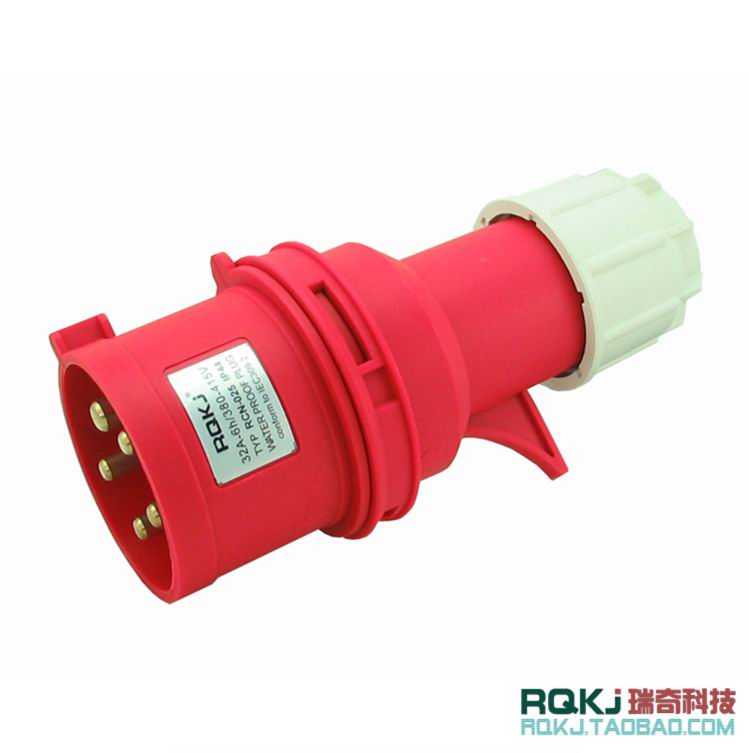 厂家直销RCN-025工业插头32A5孔5P380V新型3P+E+N