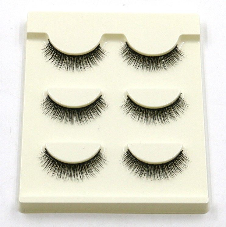 3D假睫毛 立体多层仿真自然逼真棉线梗浓密交叉上睫毛送胶水,彩妆/香水/美妆工具,假睫毛,淘宝优惠券,粉丝福利购,淘宝优惠卷