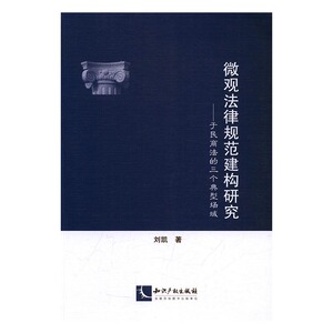 正版包邮 微观法律规范建构研究：于民商法的三个典型场域 刘凯 书店 民法学书籍 书 畅想畅销书