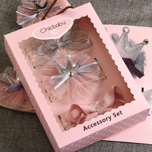 宝宝发带头饰韩国女婴儿童公主风头花饰品03-6-9-12个月蕾丝皇冠