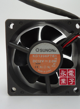 原装SUNON建准 6厘米6025滚珠风扇 小机箱12V 2.0W KD1206PTB1