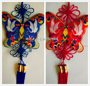 包邮庆阳香包单面 刺绣蝴蝶挂件 居家装饰品房间墙贴民间工艺饰品