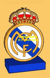 西班牙甲级联赛西甲足球球队队服和国旗皇家马德里足球队模型