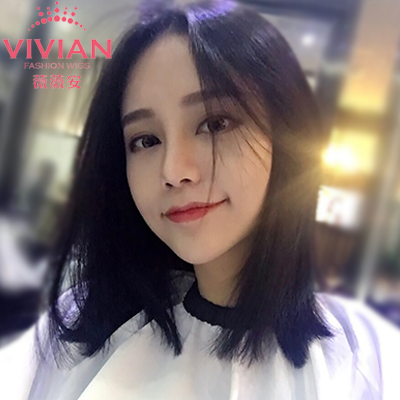 薇薇安假發女短卷發半頭款U型半頭套BOBO網紅同款中長鎖骨發VS08