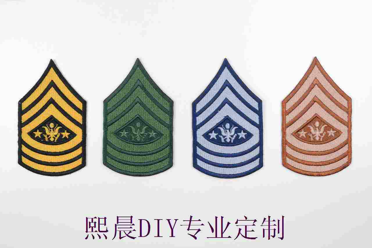 DIY定制美式纪念军衔总军士长贴章/魔术贴章